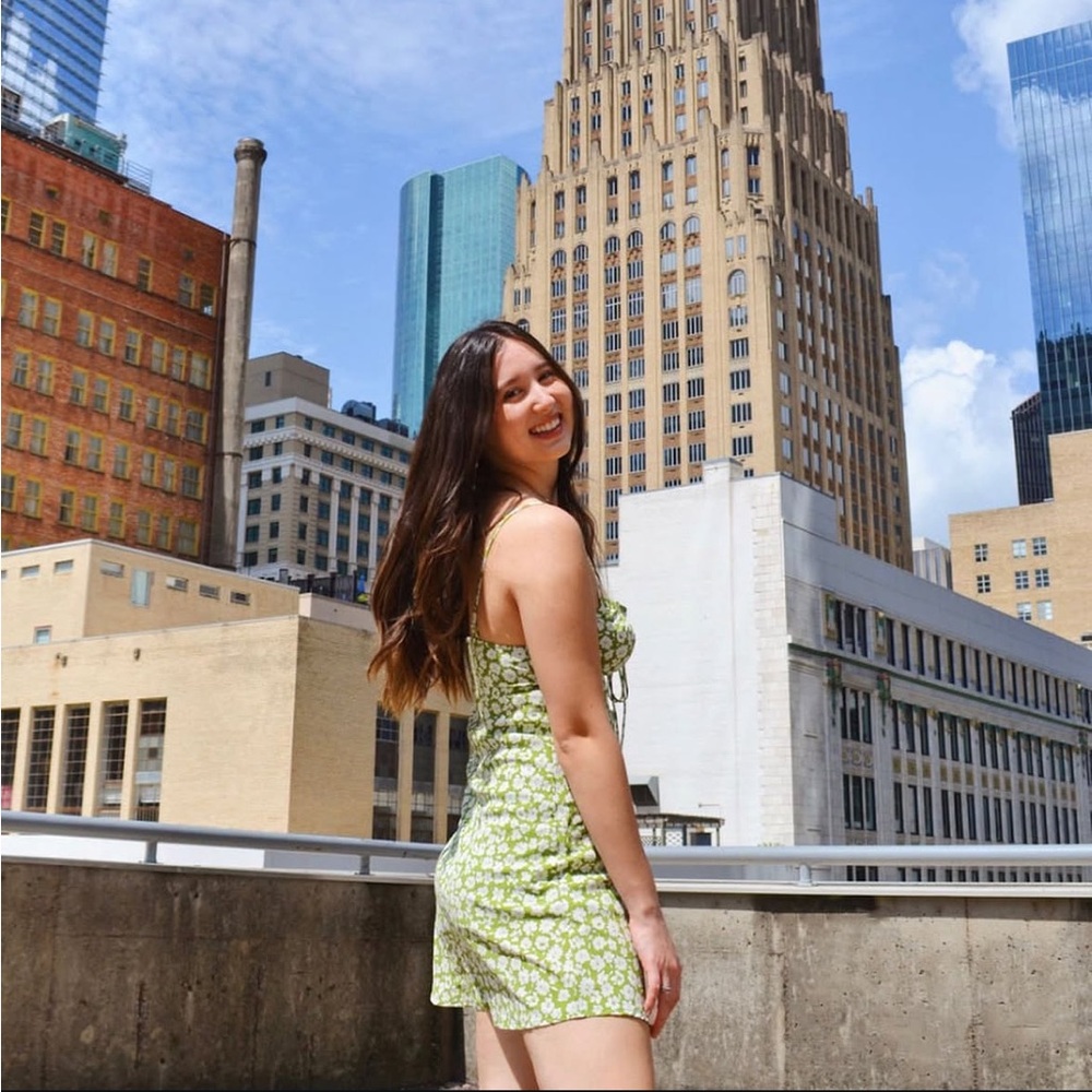Princess Polly Green Floral Mini Dress